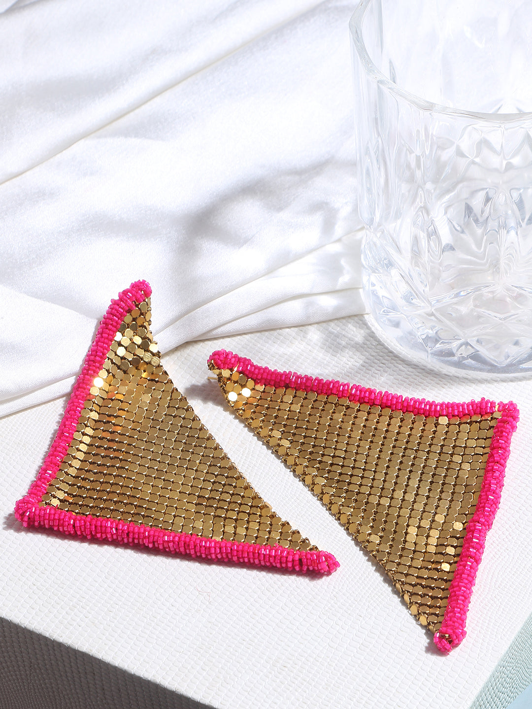 Hot Pink Drape Earrings