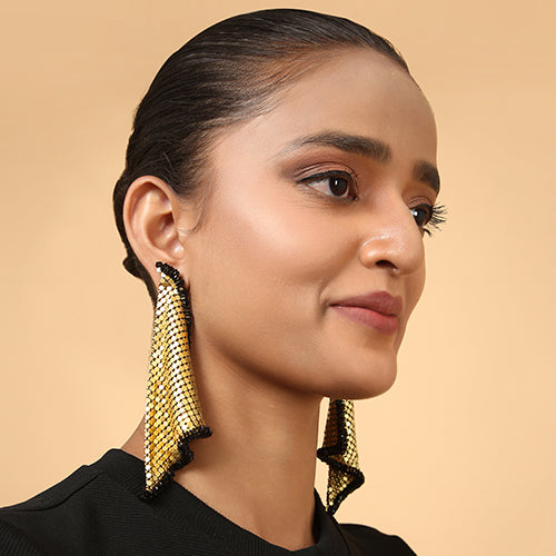 Black Drape Earrings
