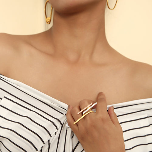 Tri Colored Brass Ring