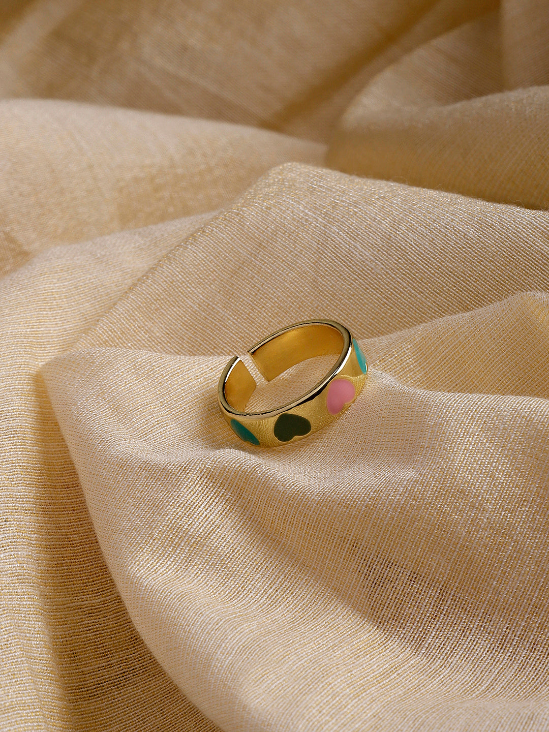 Enamel Heart Ring
